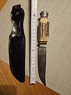 Historisches Jagdmesser F. A. Kirschbaum Solingen – Ehrliche Patina & Scheide
