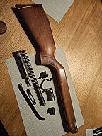 Teilekonvolut original Diana 35 Ersatzteile (Schaft, Abzug, Feder, Korn, Hebel)
