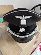 Wermacht WK2 Schirmmütze im Fundzustand Altersbedingte Gebrauchsspuren gr60